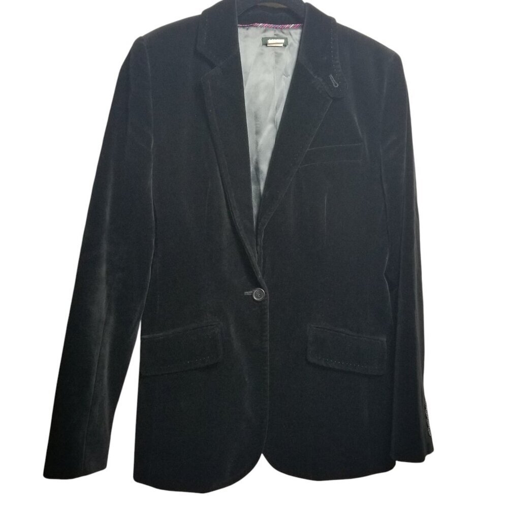 J. Crew Ludlow Men's Black Velvet  Blazer Sz T8/ 38S
